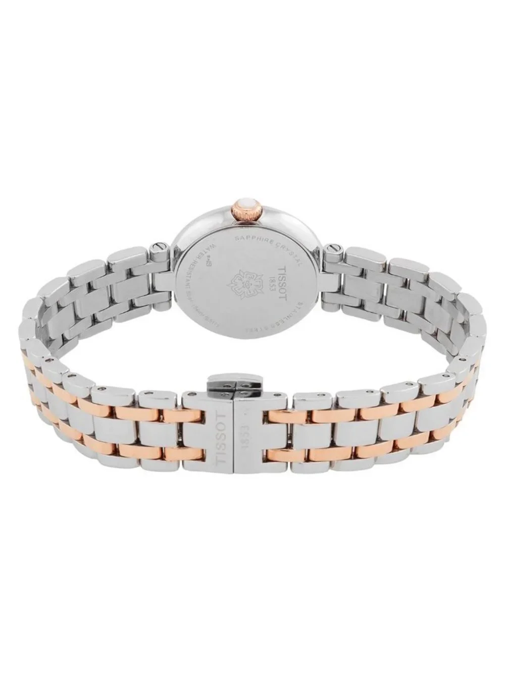 NWT Tissot Bellissima Small Lady Quartz White Dial Two-tone Watch